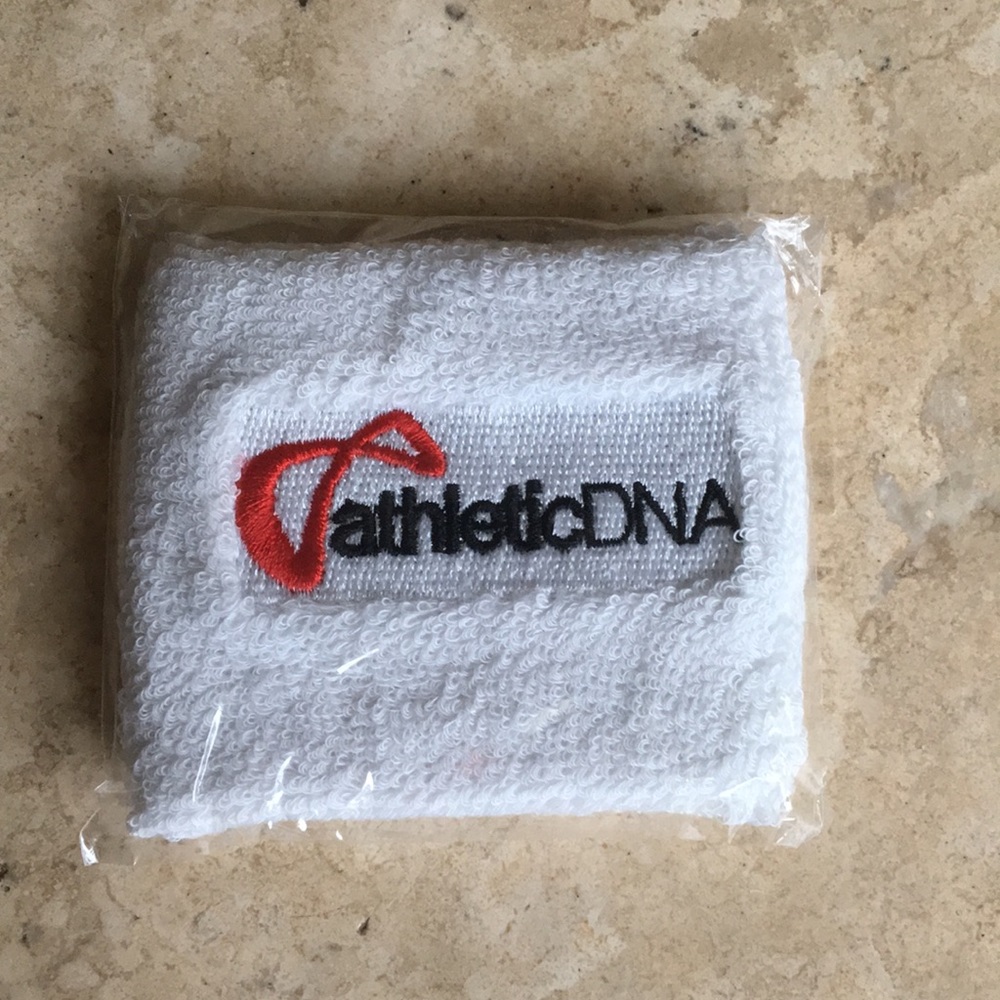 New Athletic DNA Wristband White Tennis Golf Sport